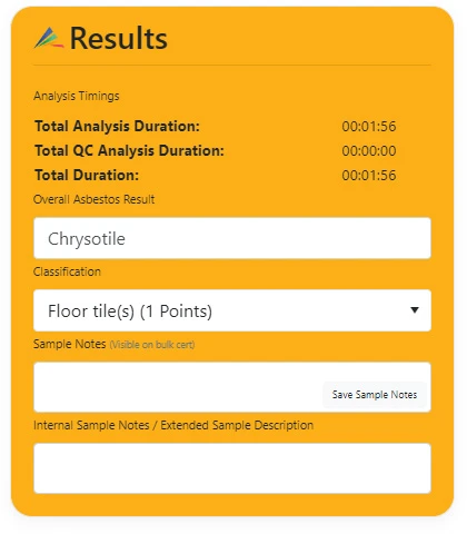 Sample Observations and Results